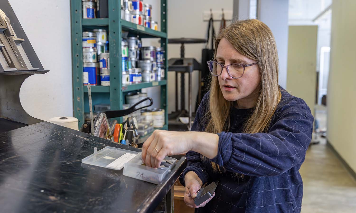 Before joining Wells College in 2023, Tasillo was director of the letterpress and book arts studio at the University of Pennsylvania’s Common Press. 