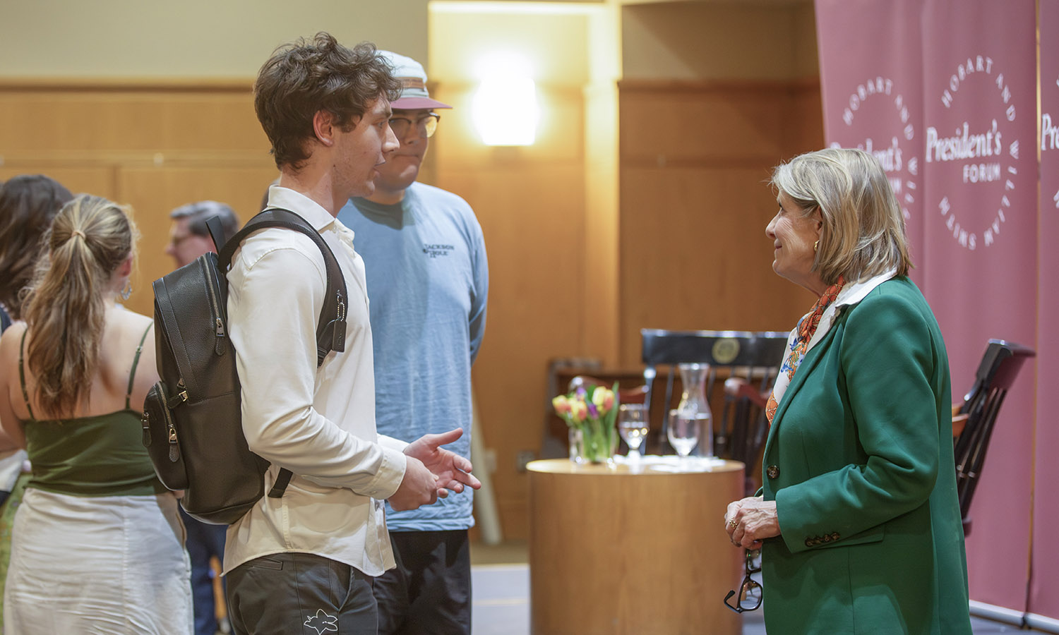 Spruill answers questions. 