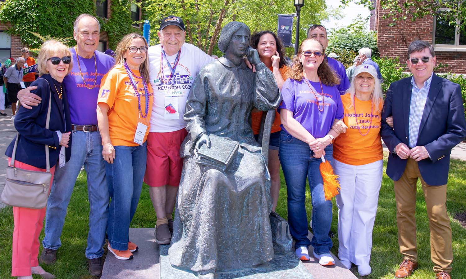 group photo with elizabeth blackwell statue