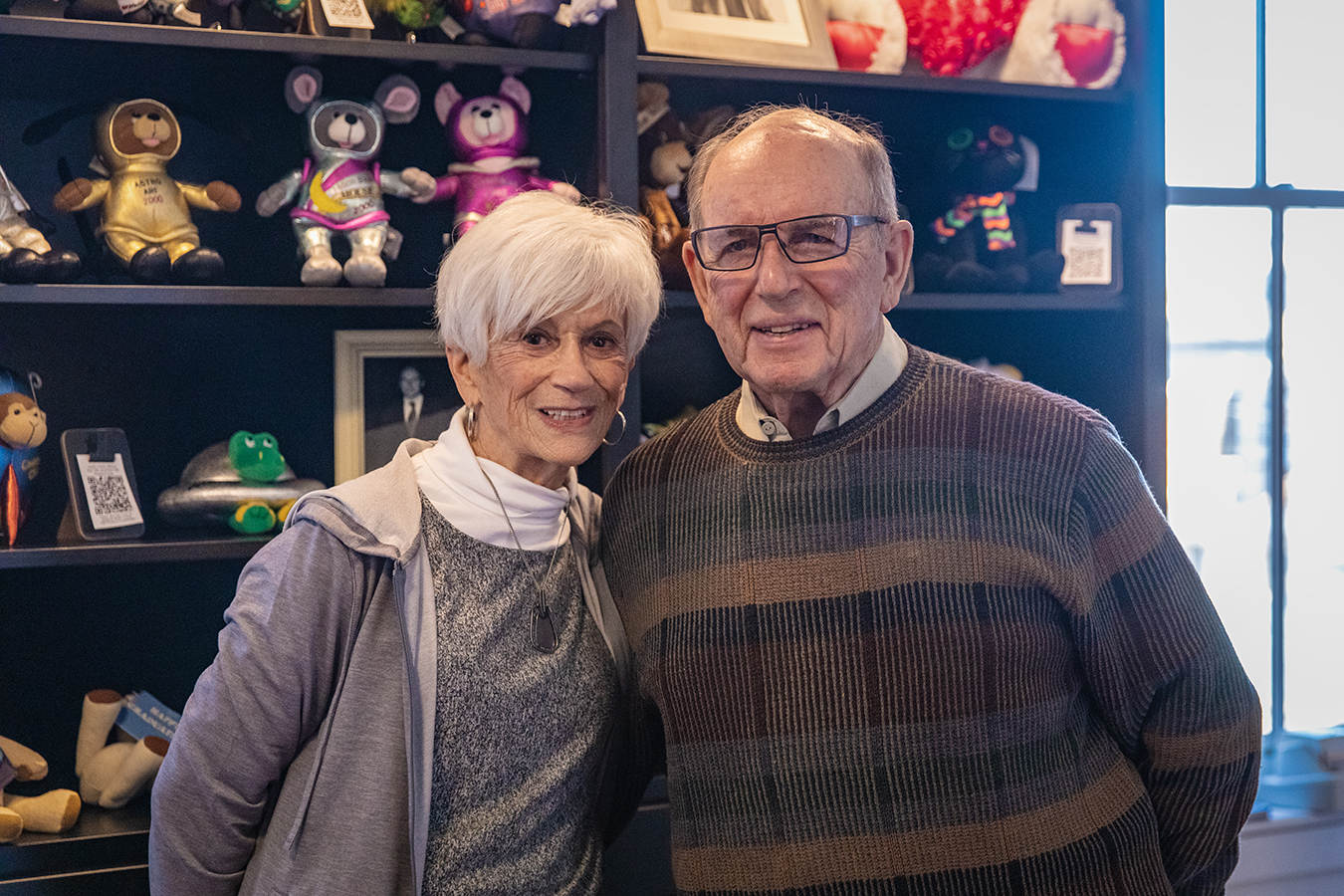 Ellen and Michael L. Opell '59 visit the Bozzuto Center for Entrepreneurship.
