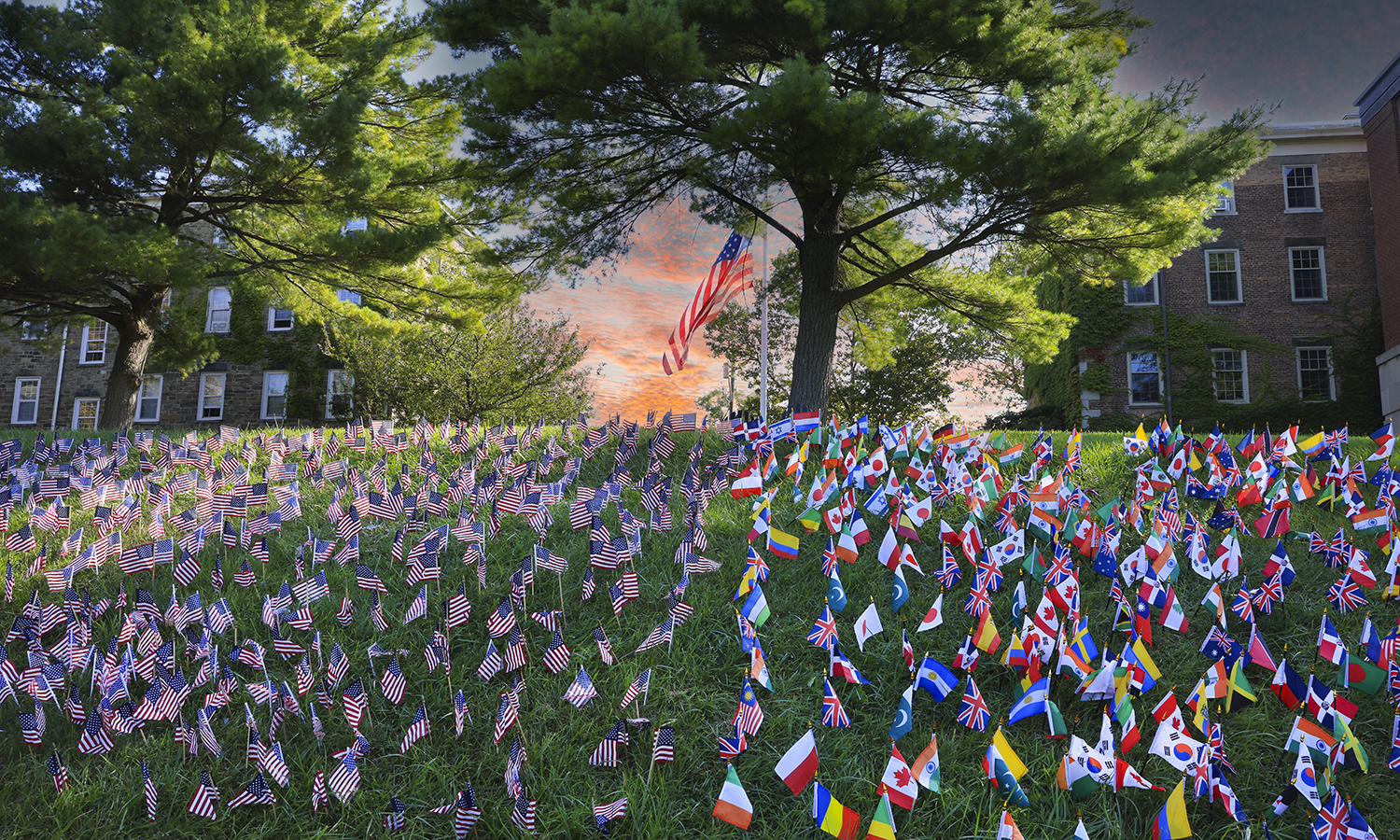 Flags on the Quad