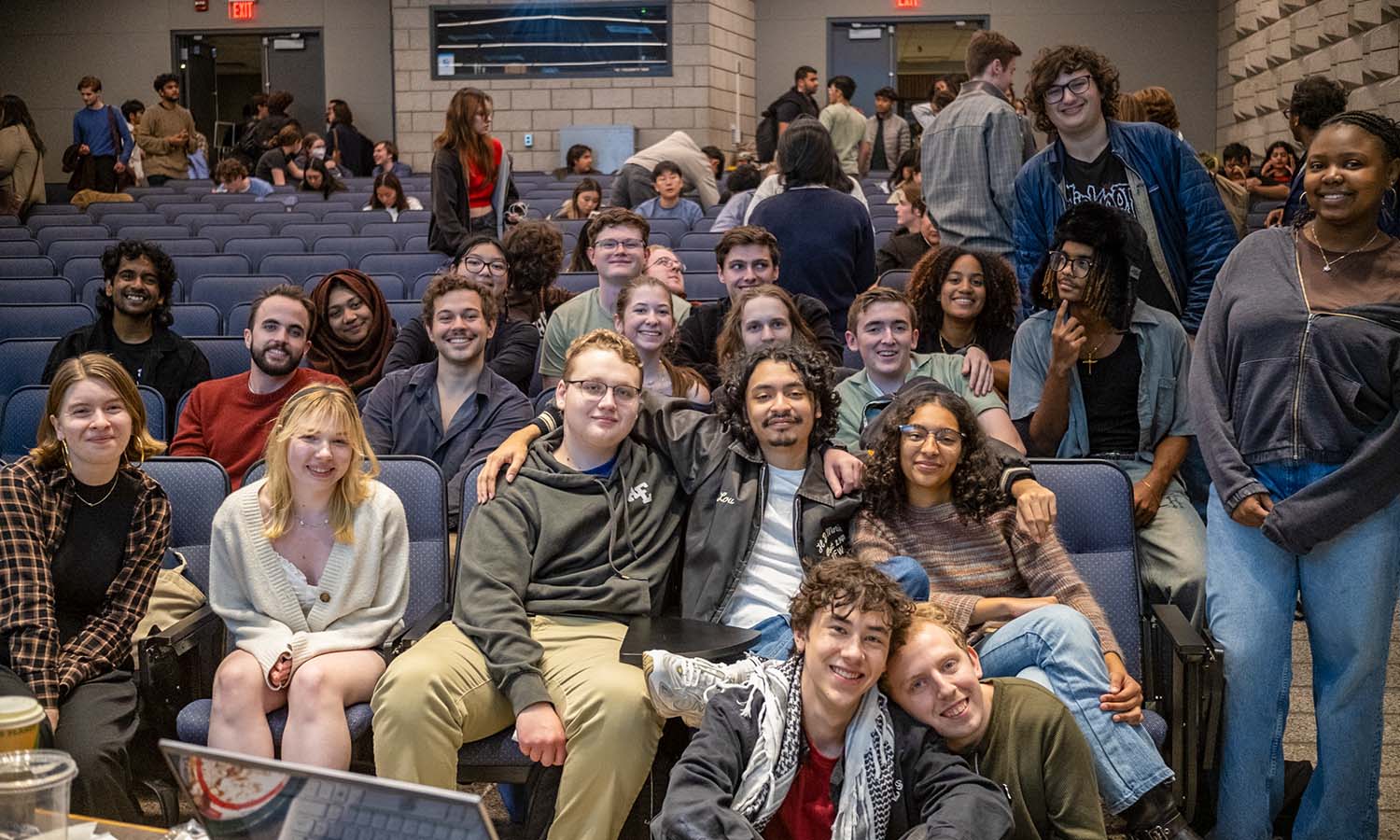 group photo of debate team