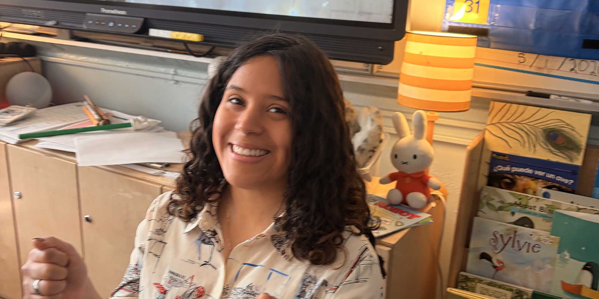 Emely Martinez in classroom
