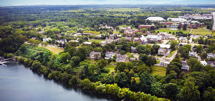 aerial view of campus