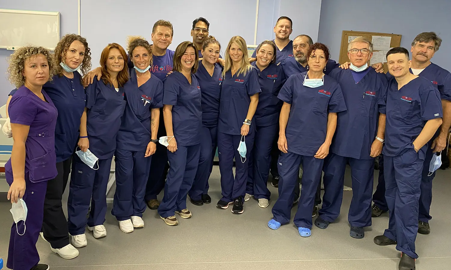 Salvadoran children treated through Gift of Life photographed in their home with family. 