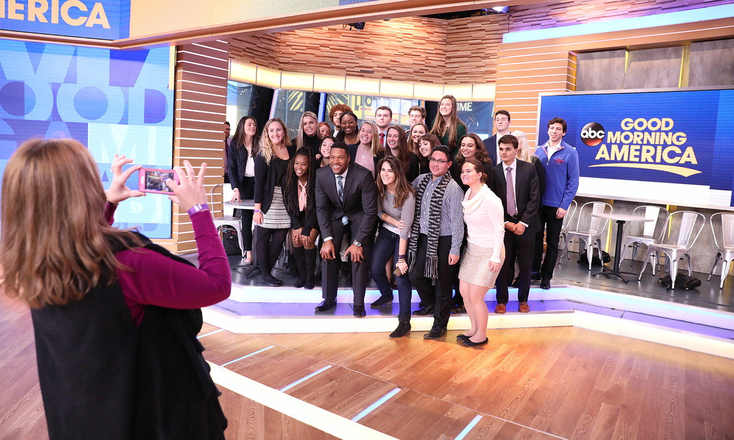 Group photo at Good Morning America studio