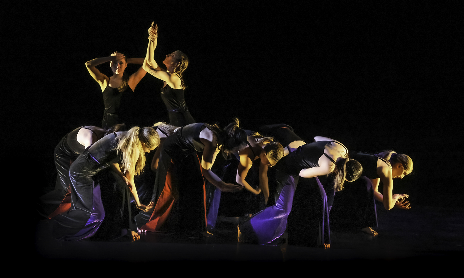 Students perform “Divination,” a work choreographed by Professor of Dance Cynthia Williams during the Faculty Dance Concert.