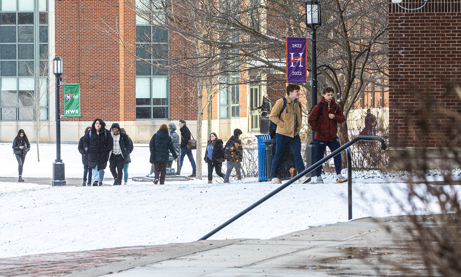 Students walk to class on Tuesday.