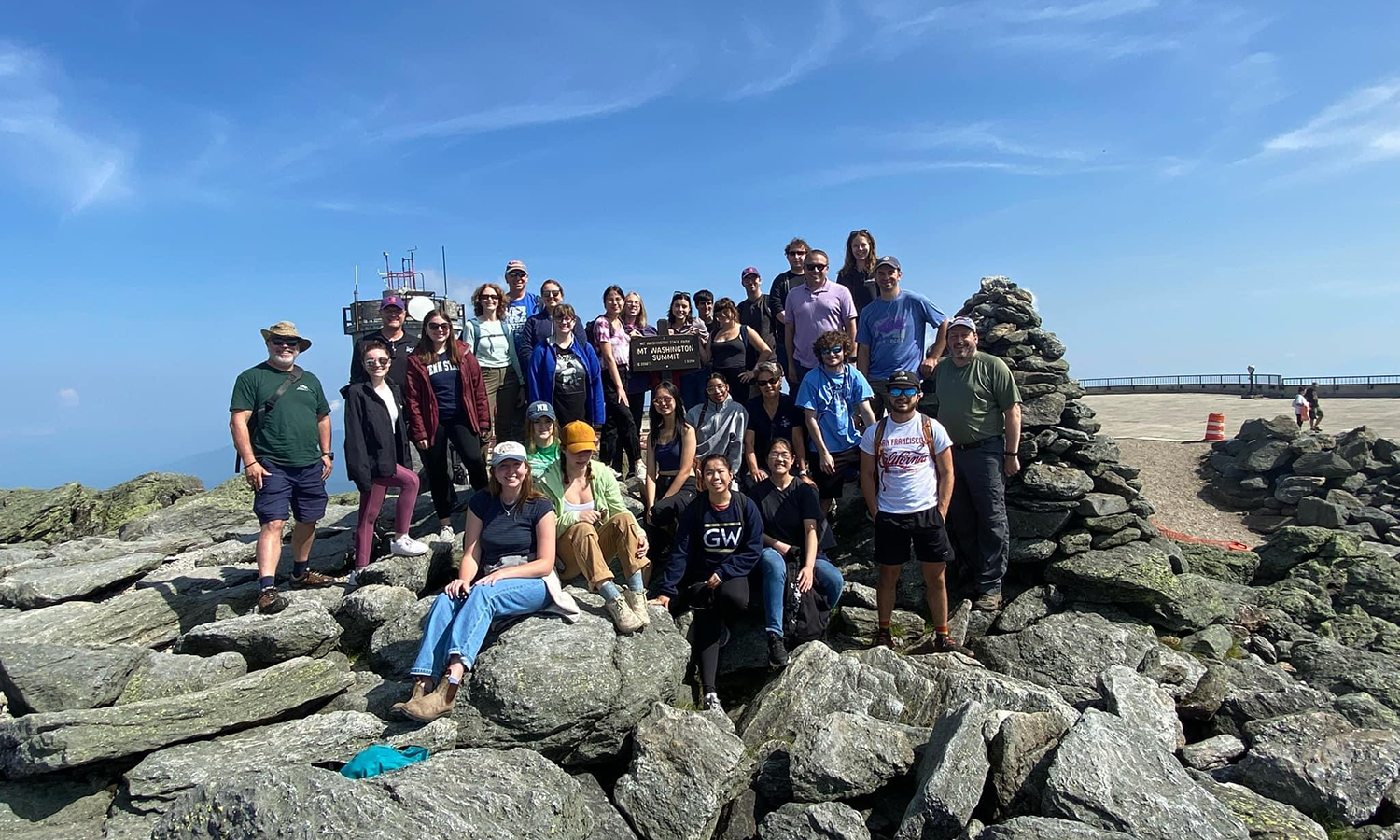 In This Week in Photos, we highlight some of the research projects that students are working on this summer. Here, on Mount Washington in N.H., students join with Geoscience faculty Tara Curtin, Dave Finkelstein, Neil Laird and Nick Metz during the Northeast Partnership for Atmospheric and Related Sciences Research program.