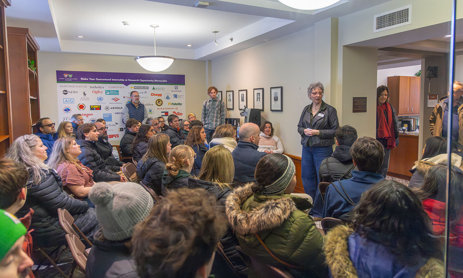 During Saturday’s Admissions open house, Dean of Global Education Kristen Welsh speaks to prospective students and their families about the opportunity to study abroad at HWS. 