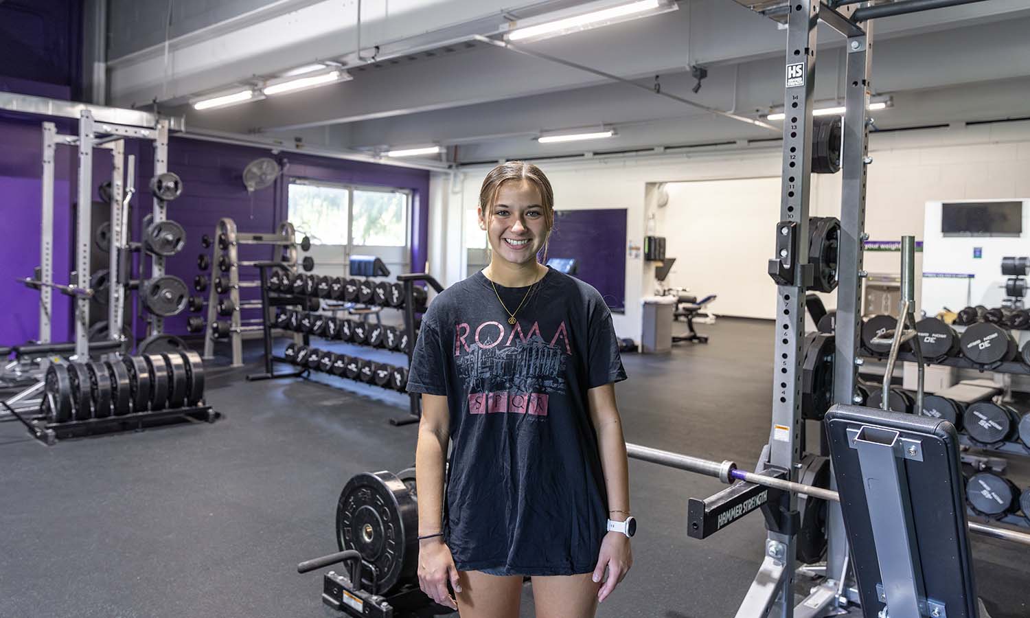 Cassie Lundgren ‘26 finds that the one place she always returns to is Bristol Field House where she can challenge herself or rewind after a long day. 