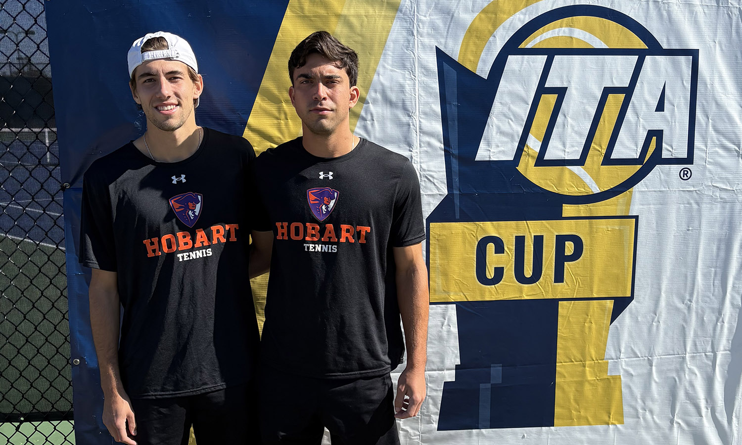 Nick Fischer ’26 and Jacob Linares ’26 were named the Liberty League Doubles Team of the Week after an impressive showing at the ITA Cup. The Statesmen duo went 2-1, upsetting the top-ranked team to clinch a spot in the national semifinals before falling in a thrilling tiebreaker to a team from Claremont-Mudd-Scripps. 
