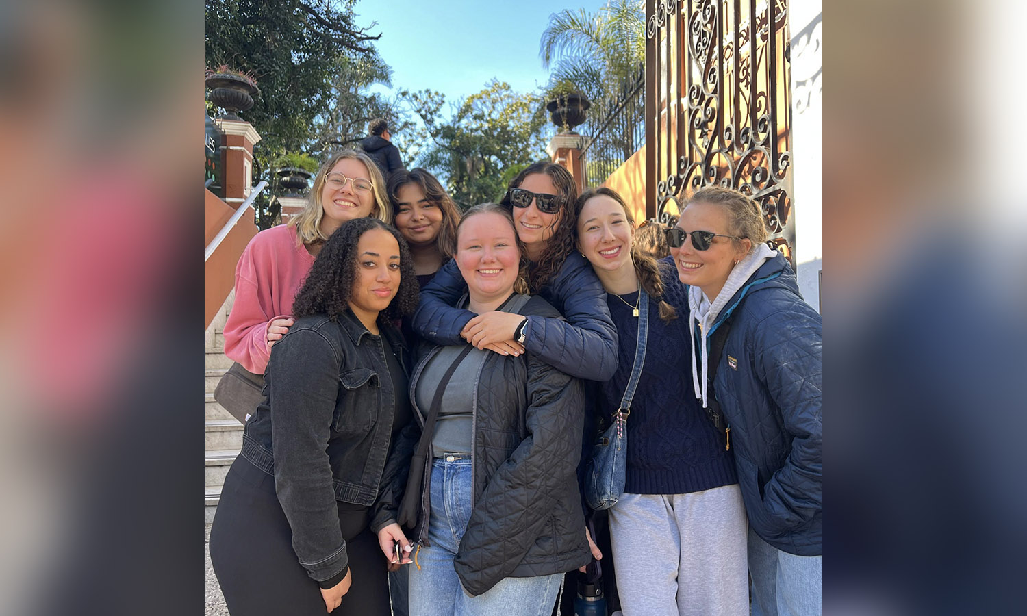 In San Telmo, one of Buenos Aires’ oldest neighborhoods, students gather for a photo outside The Museo Histórico Nacional. 