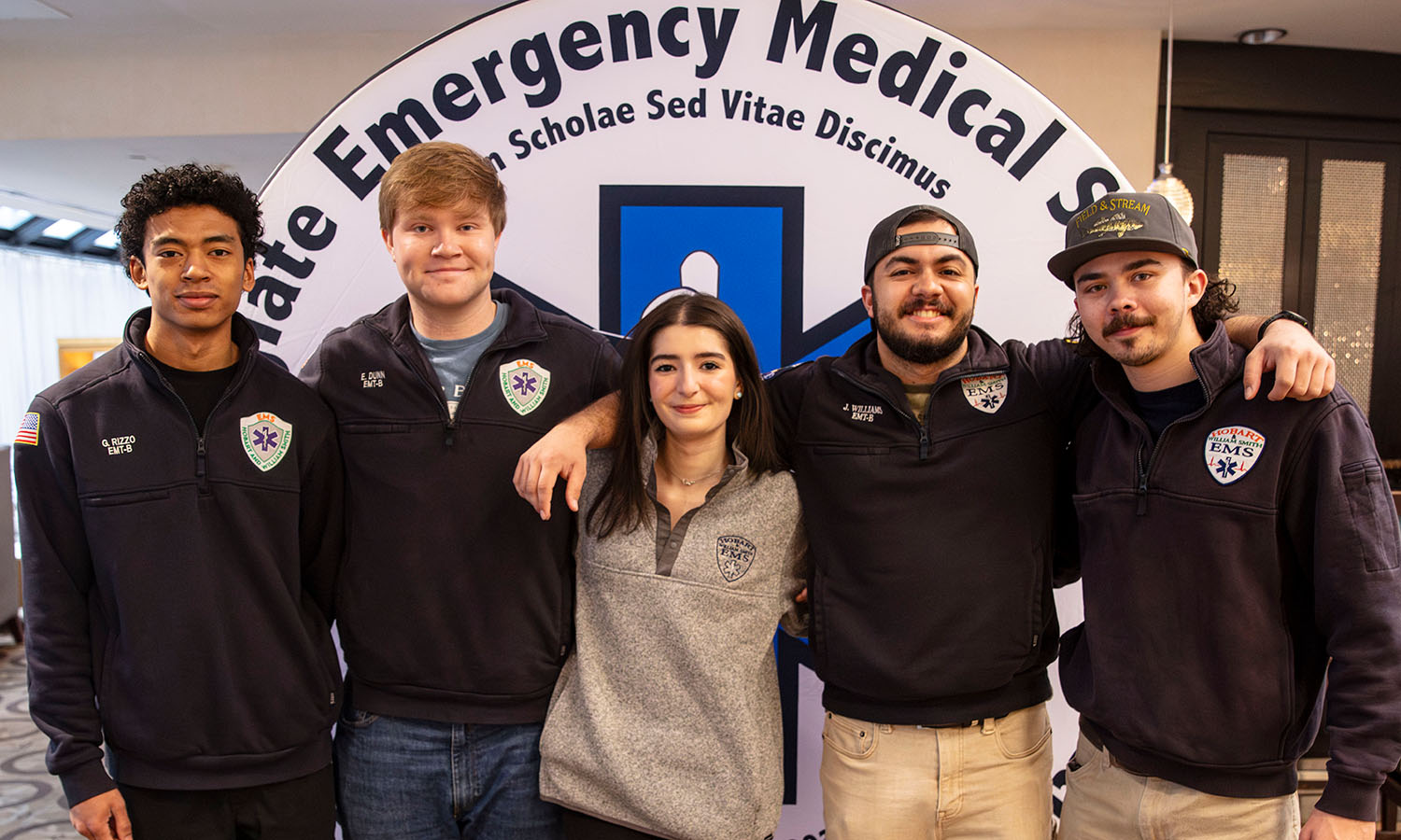 Members of HWS EMS pose for a picture while attending the National Collegiate EMS Foundation Conference in Arlington, Virginia.  