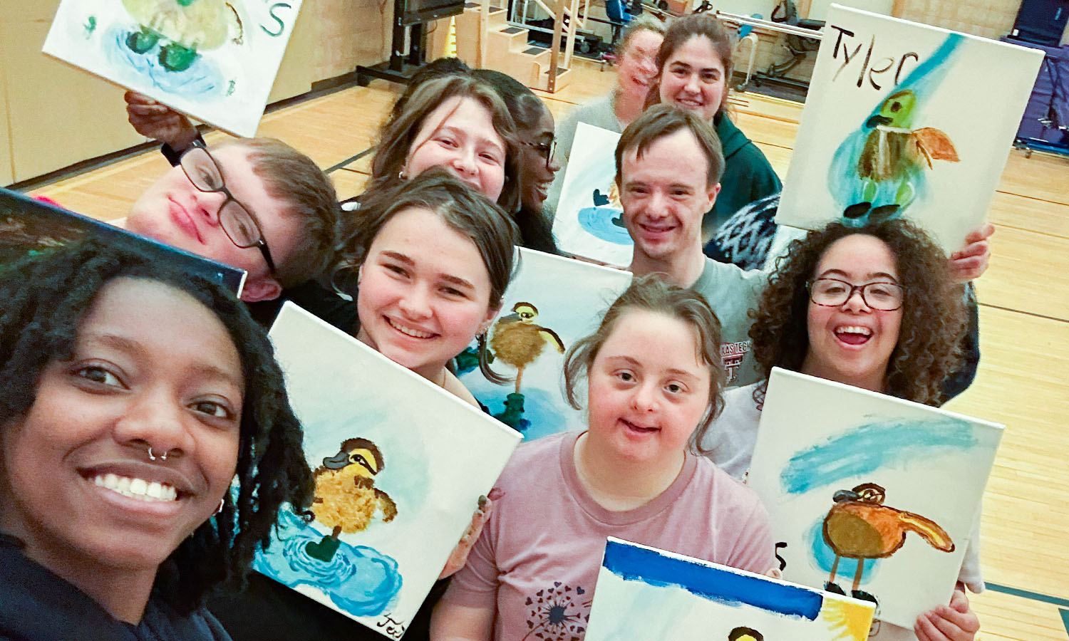 During Alternative Spring Break, students join participants at The Farmstead at Pathfinder Village in Edmeston, New York, a community space dedicated to inclusive programming and vocational training.  