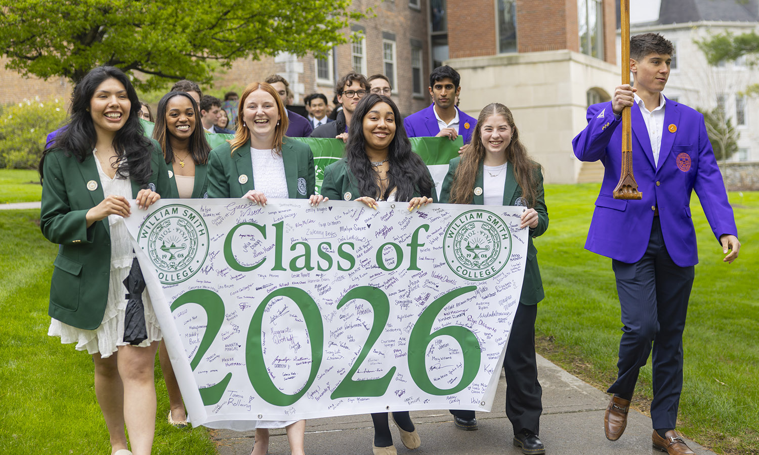 Members of the Class of 2026 process during Moving Up Day. 