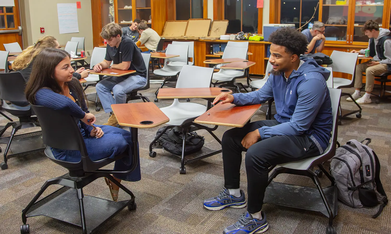Students attend IdeaLab in Stern Hall, a five-week program that prepares students to turn entrepreneurial ideas into reality through workshops, mentoring and peer feedback. 