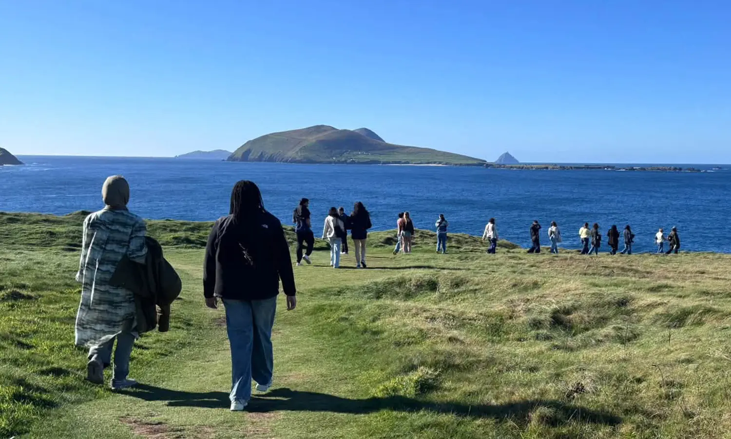 Students visit the Dingle peninsula while studying abroad in Ireland with Professor of English and Creative Writing Melanie Conroy-Goldman.   
