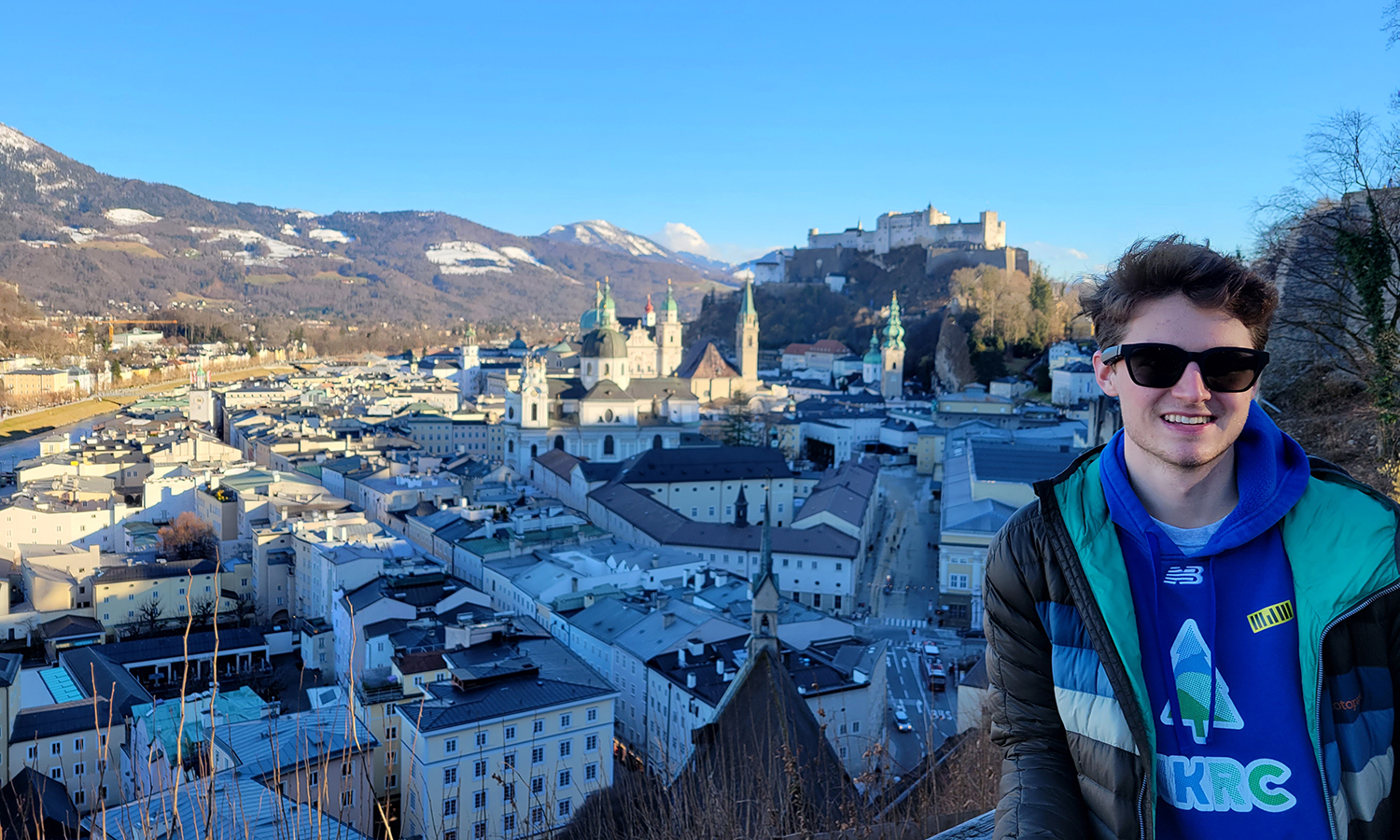 Ian Akbreski ’23, a Blocker Fellow studying abroad in Tübingen, Germany, visits Salzburg, Austria for the weekend.