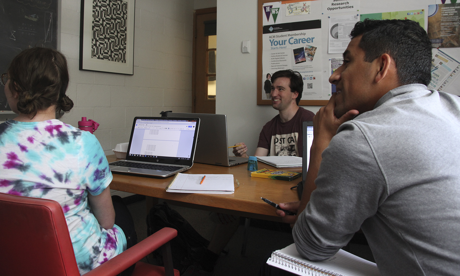 Students in a math research group