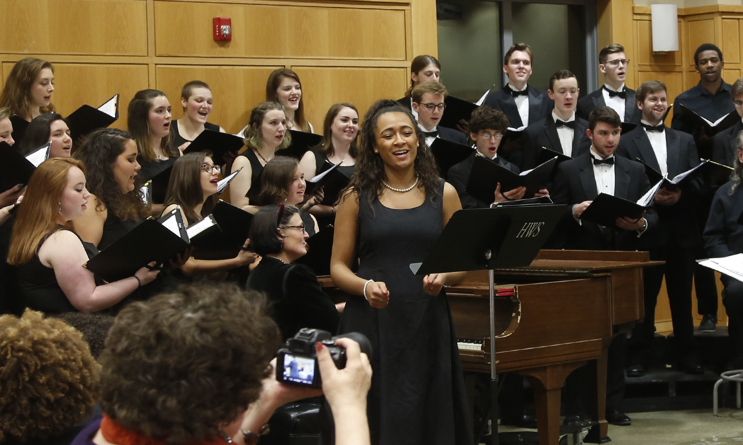 A student solo during a madrigal choir performance