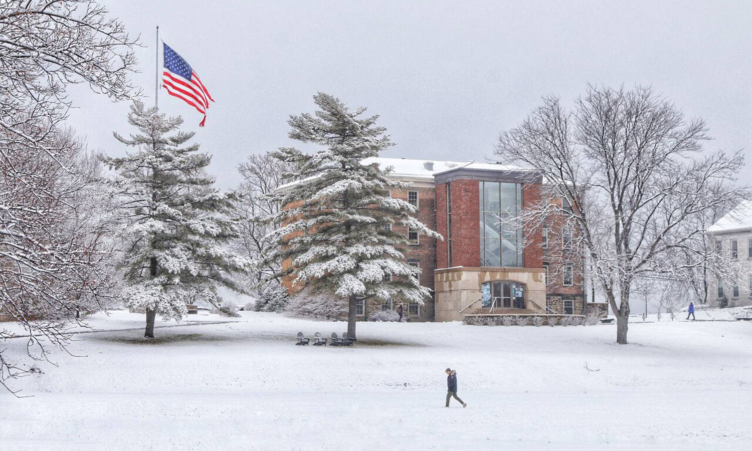 Trinity Hall in the snow