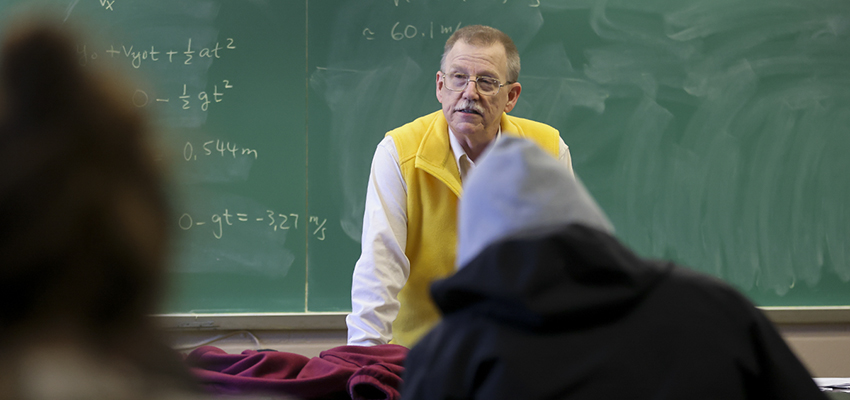 Professor Allen teaching class