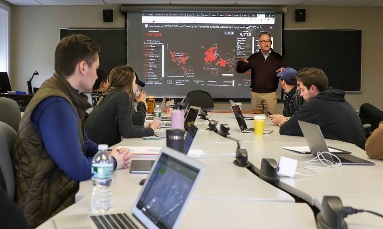 Professor Drennen teaches students.