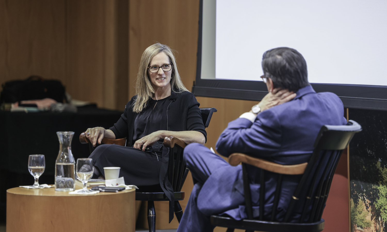 Carrie James '92 during the President's Forum Series.