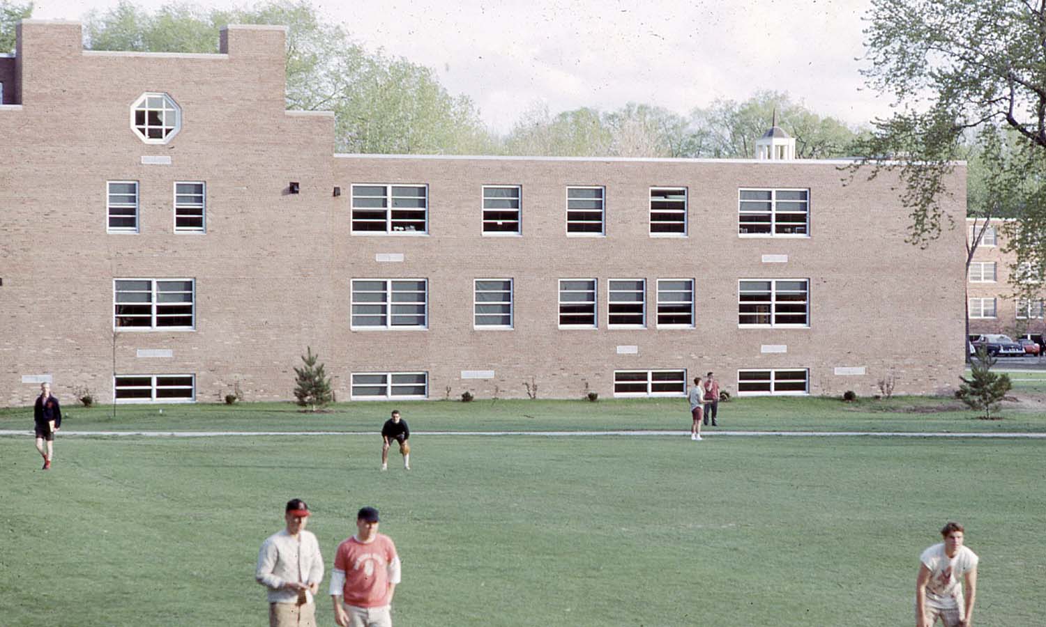 A 1963 post-construction photo of Eaton Hall.