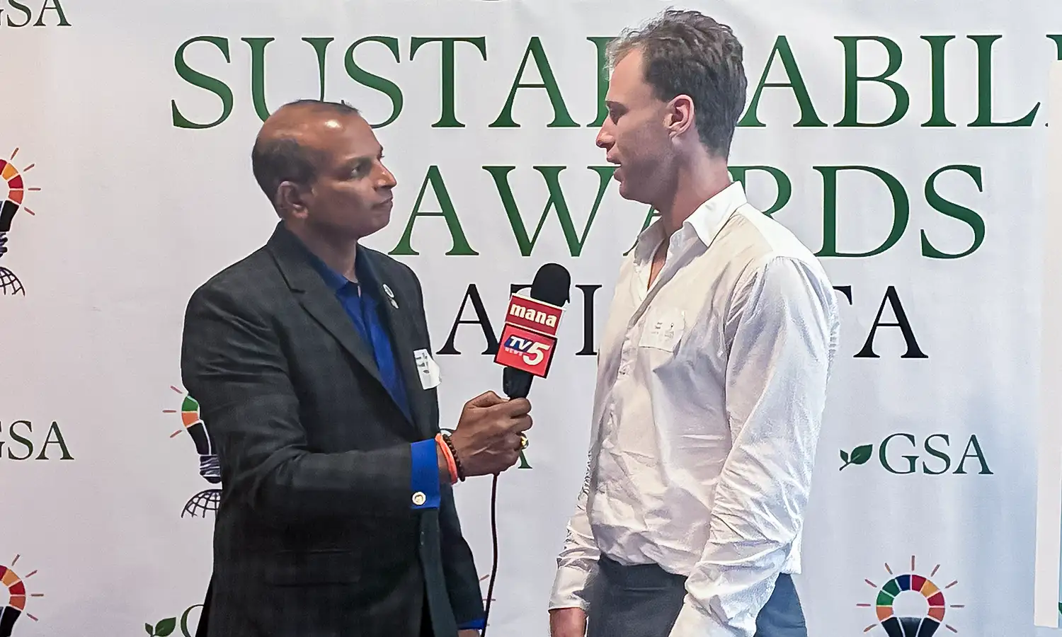Sean Pesin ’24 presented at the Global Sustainability Awards.