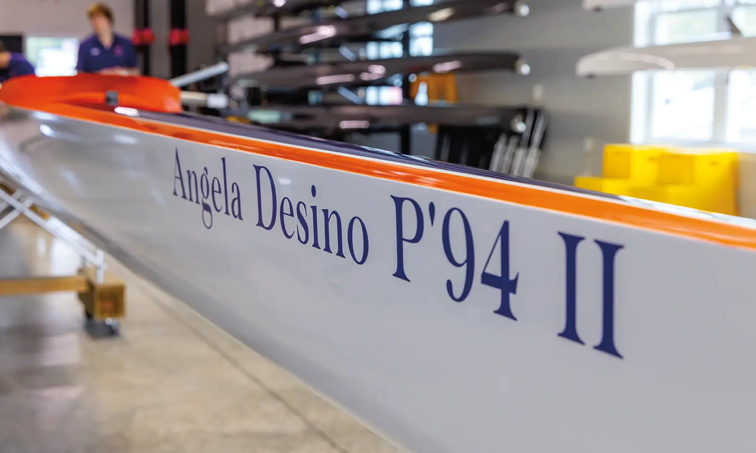 With the dedication of four new rowing shells, HWS celebrated the enduring impact of Angela Desino P'94, Chris Desino '94, Rob Desino '94, and former Head Rowing Coach Jim Joy.