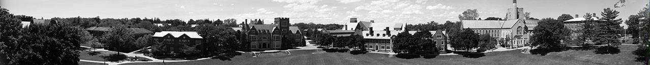 aerial view of the quad