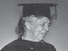 Eleanor Roosevelt during commencement.