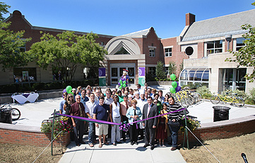 Ribbon cutting of Scandling Center re-opening, 2008.