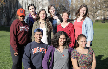 Professor May in 2014 with some of the members of Mosaic.