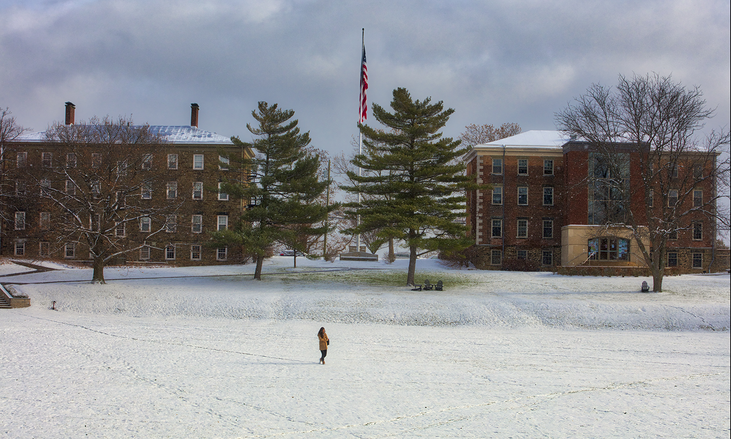 A fresh snowfall blan