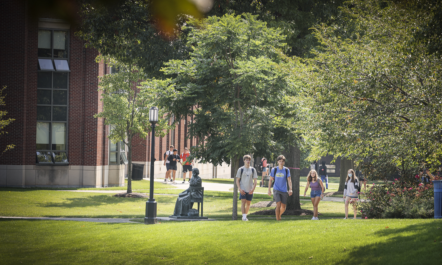 Students walk to clas