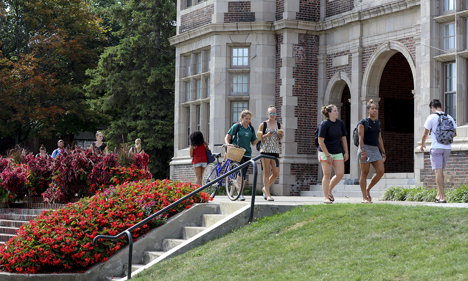 Students enjoy a late