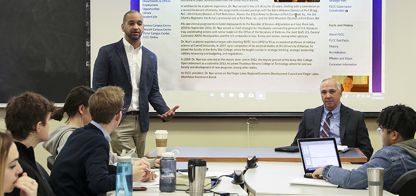 FLCC President Nye Visits Political Science Class