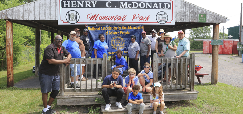 A Juneteenth service event was hosted at the Geneva Little League Field.