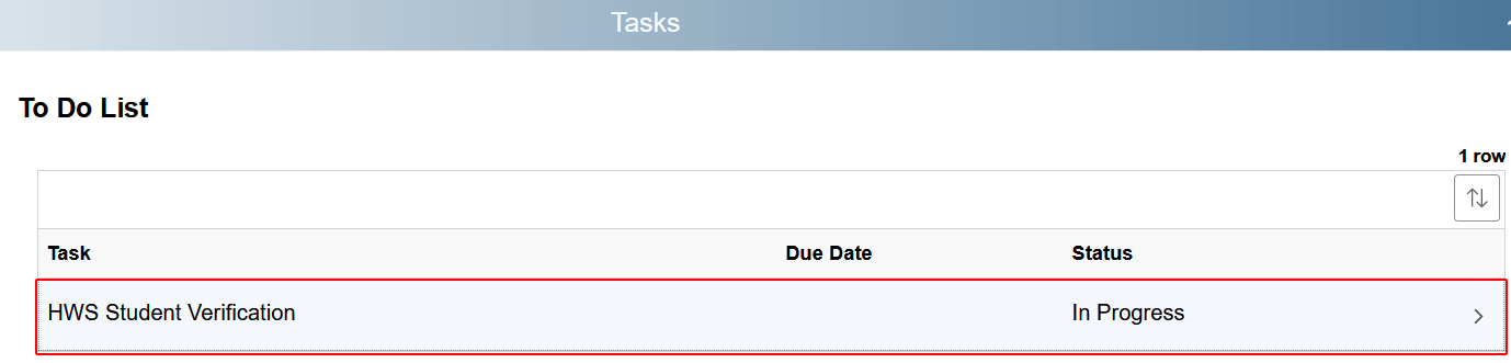 HWS Student Verification Task