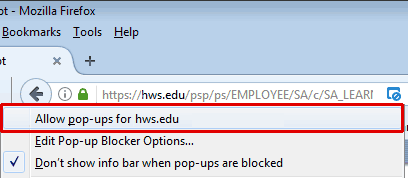 allow pop-ups