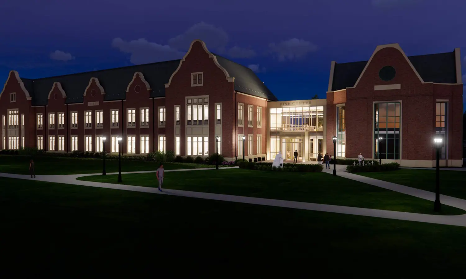 Exterior Rendering - Connector Uplighting & Signage Lighting Scheme 1 