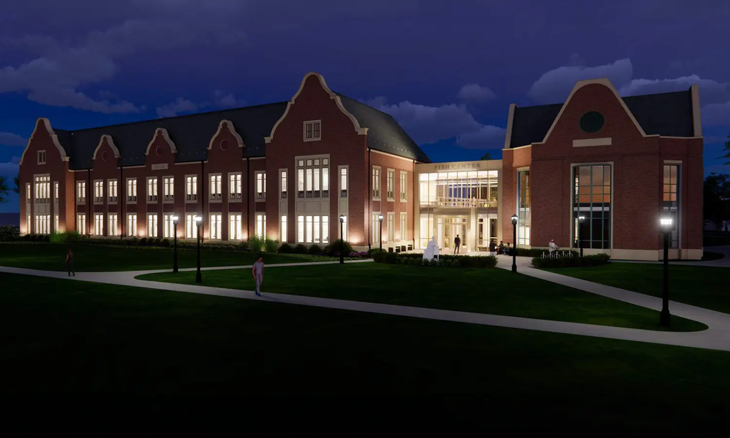 Exterior Rendering - Connector Uplighting & Signage Lighting Scheme 3 